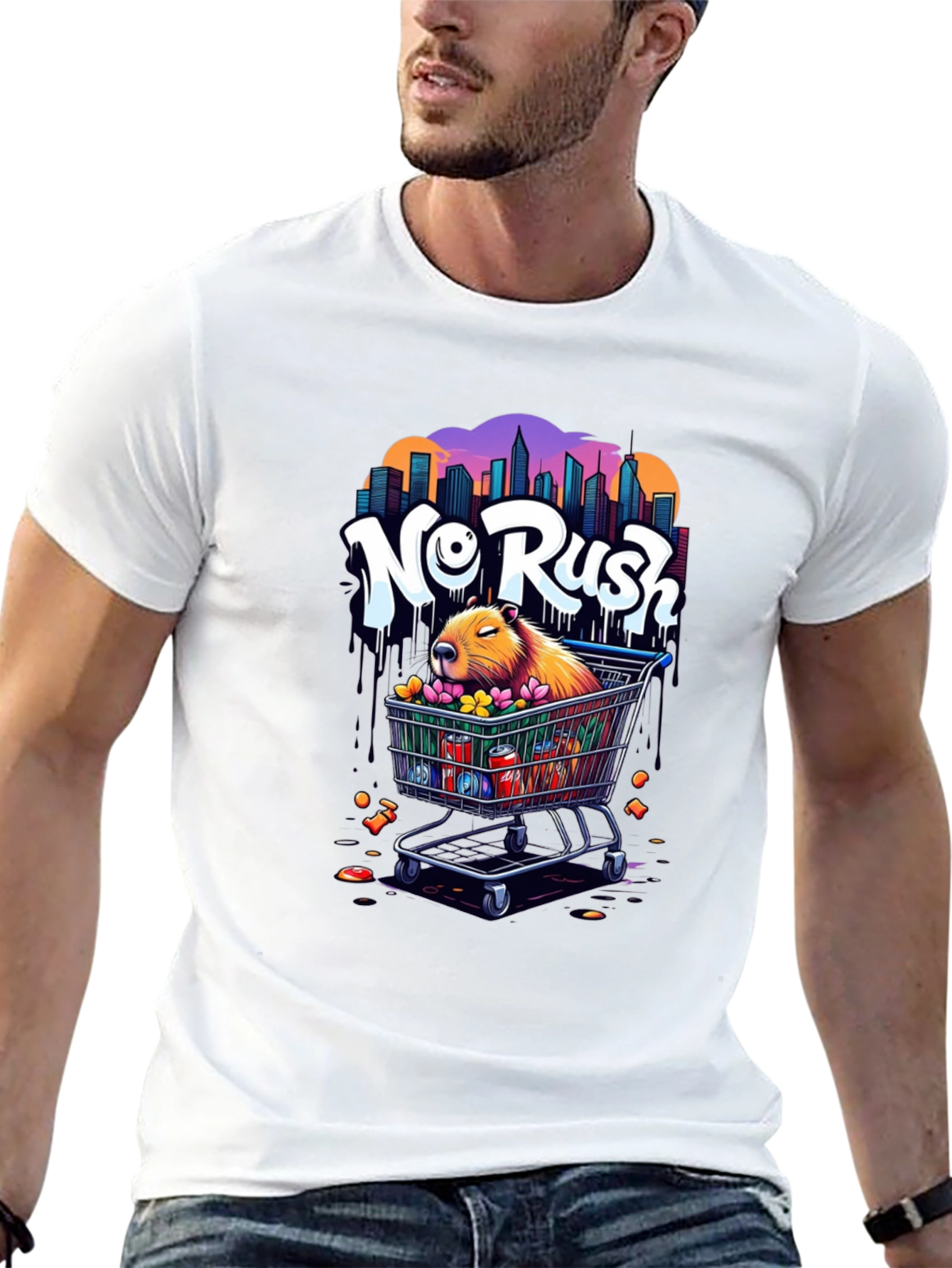 No Rush Capybara Graphic Tee
