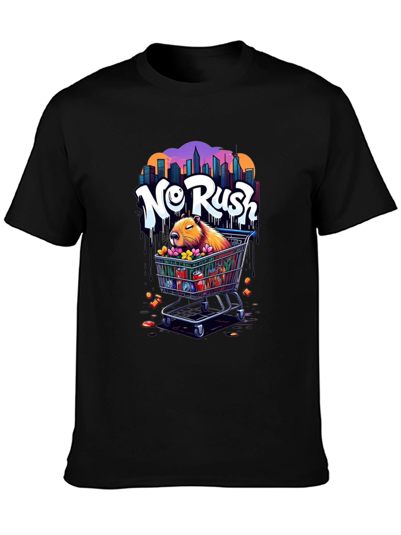 No Rush Capybara Graphic Tee