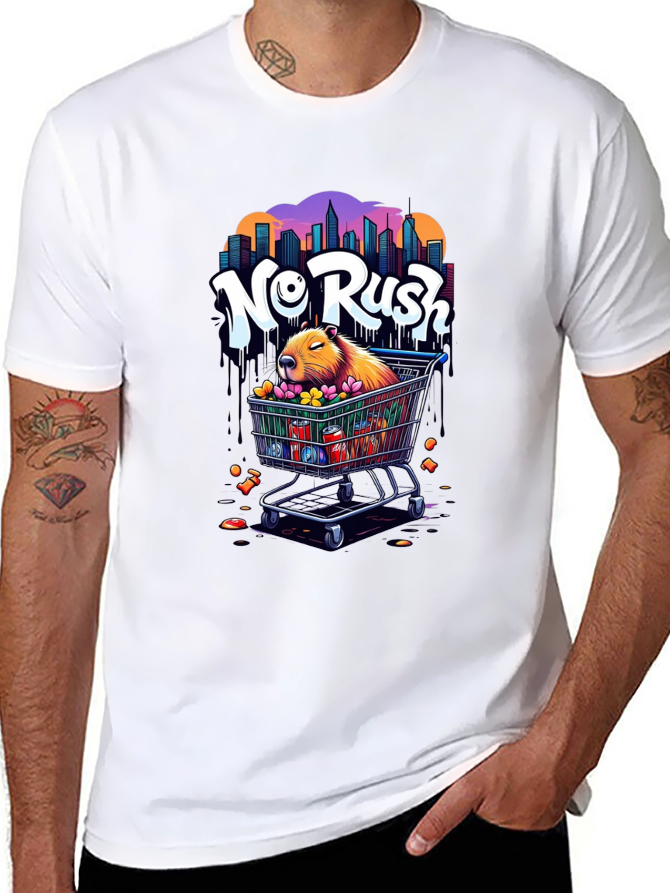 No Rush Capybara Graphic Tee