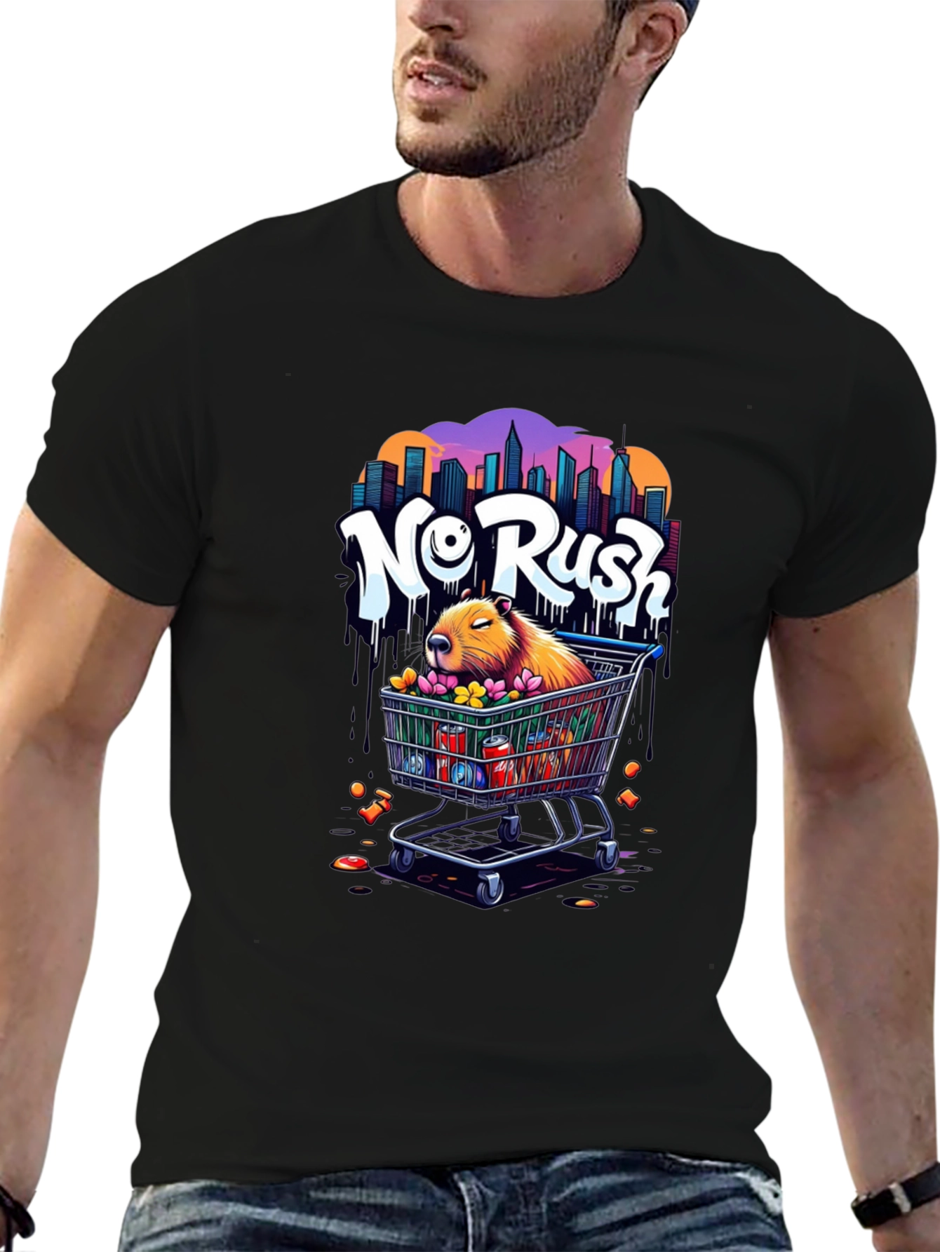 No Rush Capybara Graphic Tee