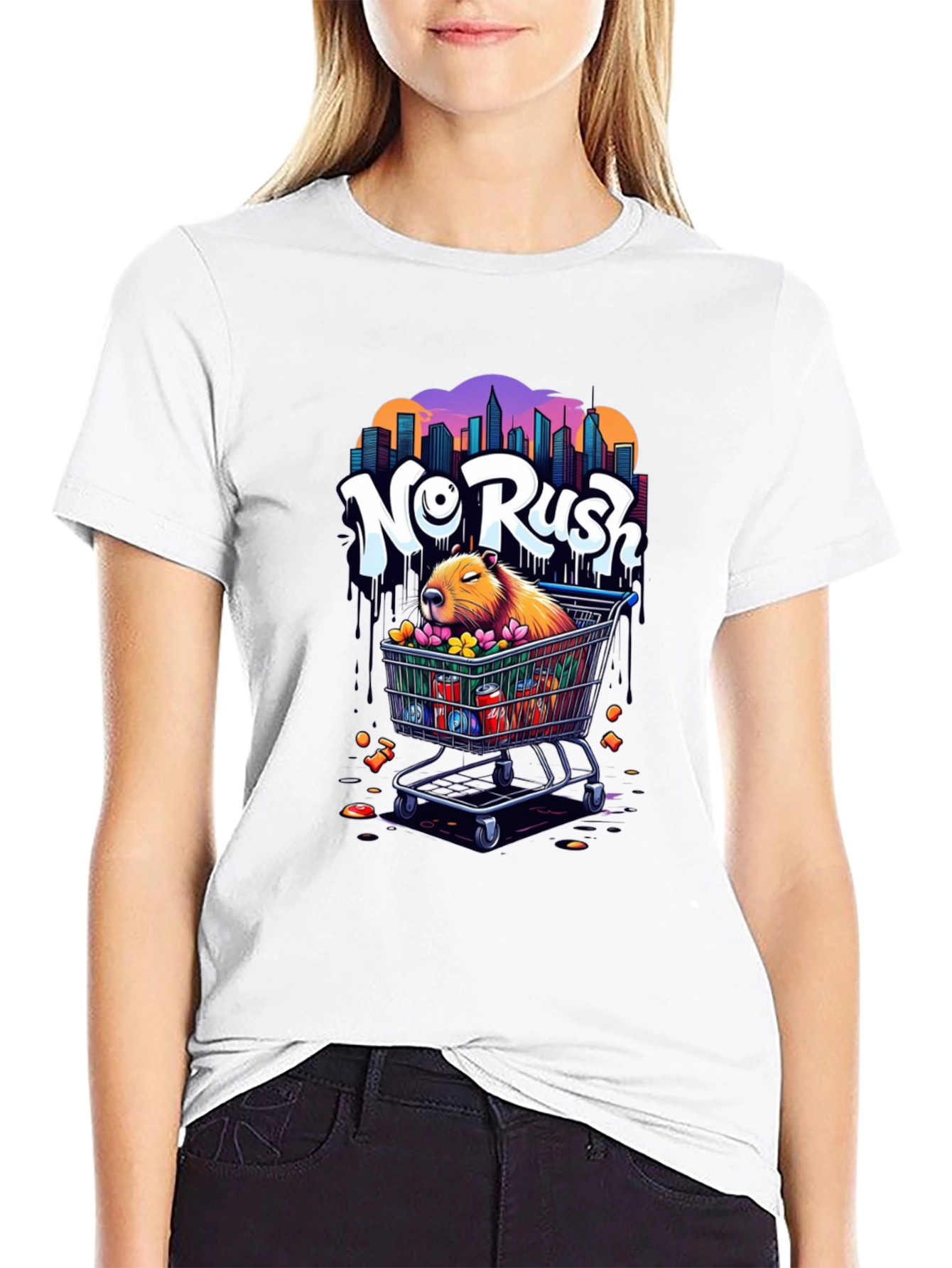 No Rush Capybara Graphic Tee