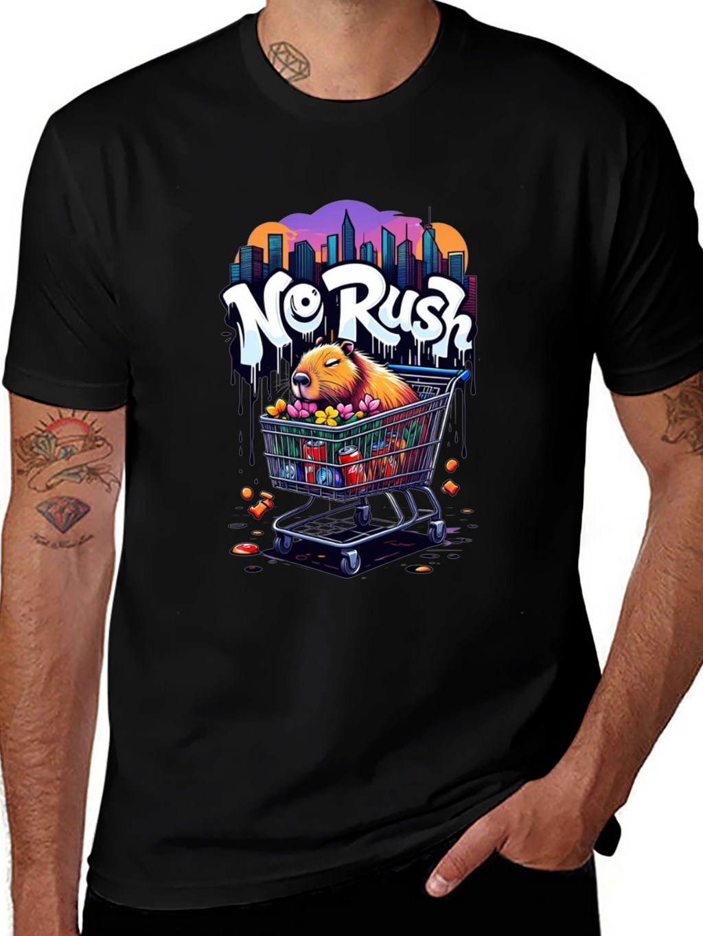 No Rush Capybara Graphic Tee