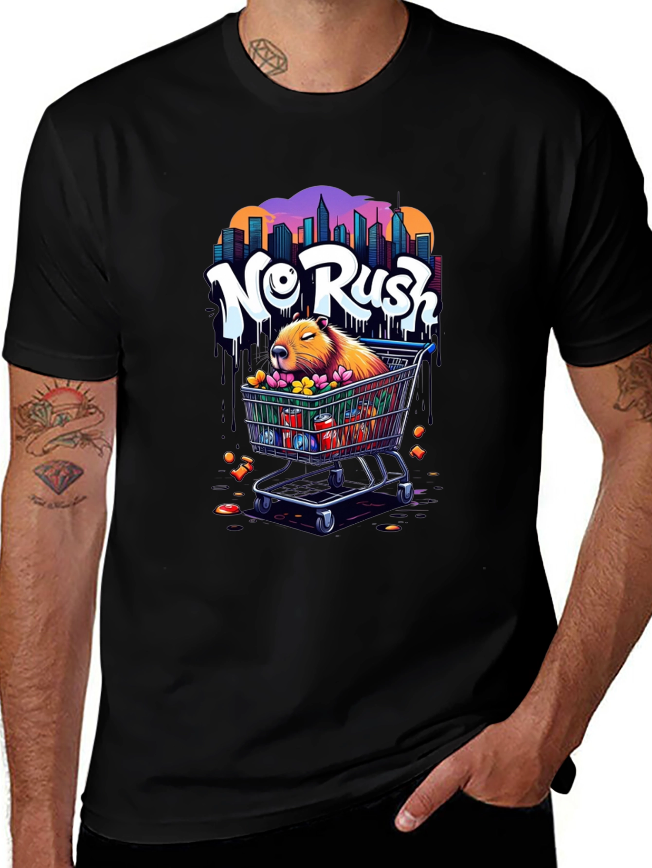 No Rush Capybara Graphic Tee