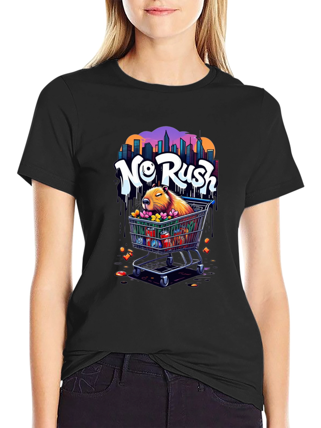 No Rush Capybara Graphic Tee