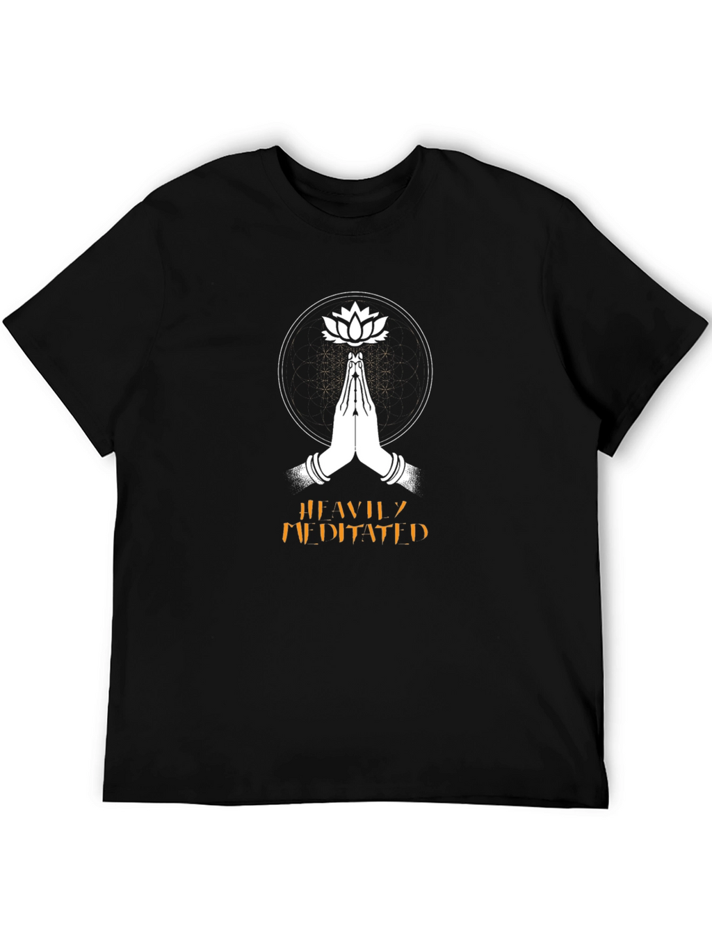 Meditate Graphic Tee - Black Cotton T-Shirt
