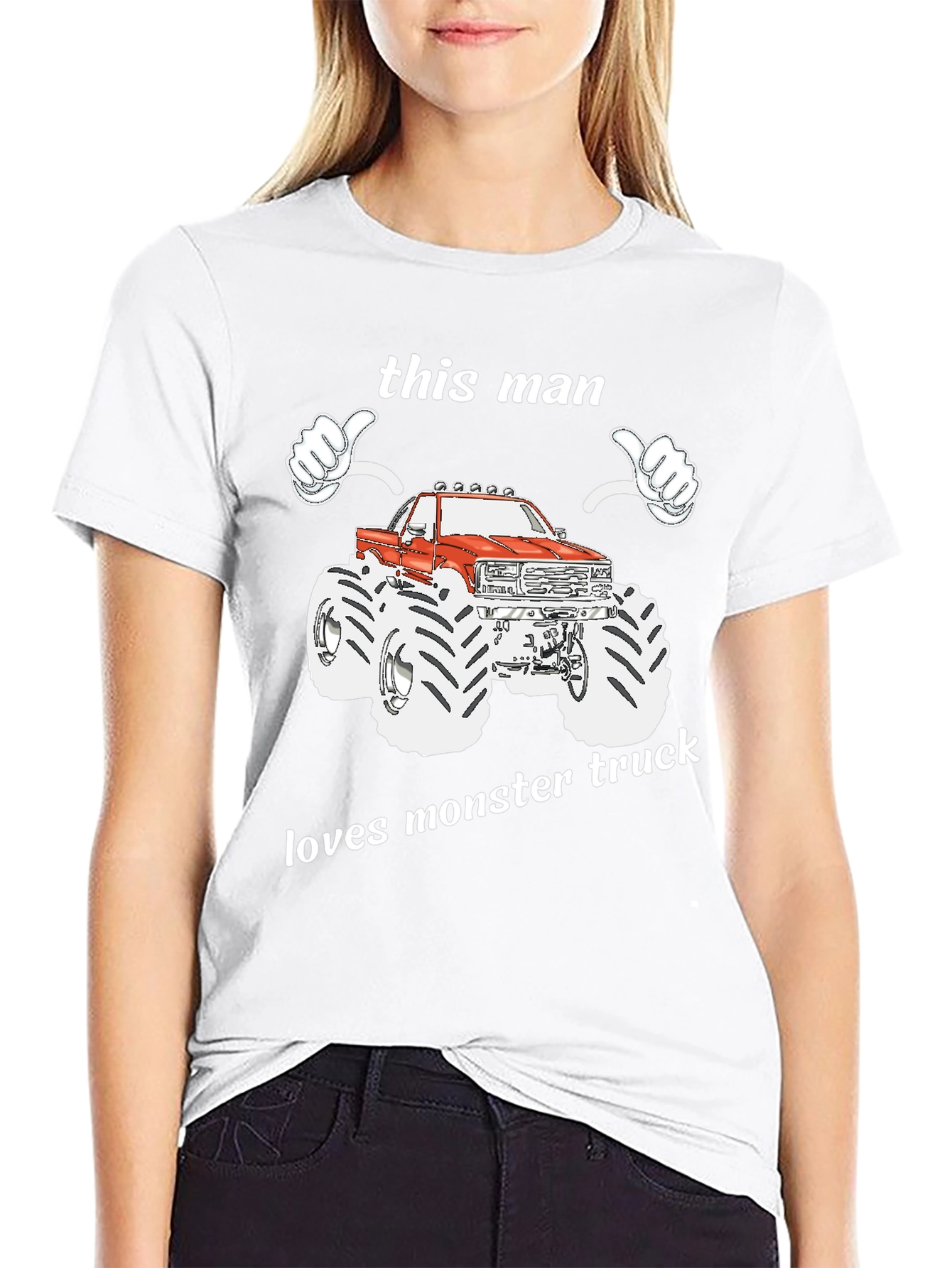 This Man Loves Monster Truck Graphic T-Shirt