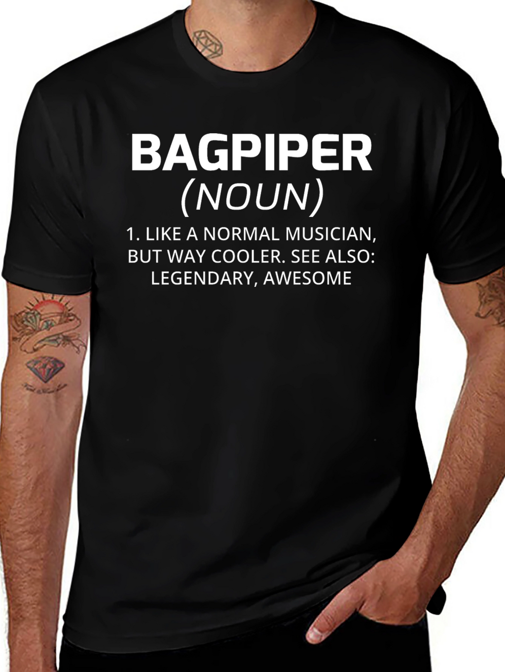 Bagpiper Definition T-Shirt: Cool Musician Tee