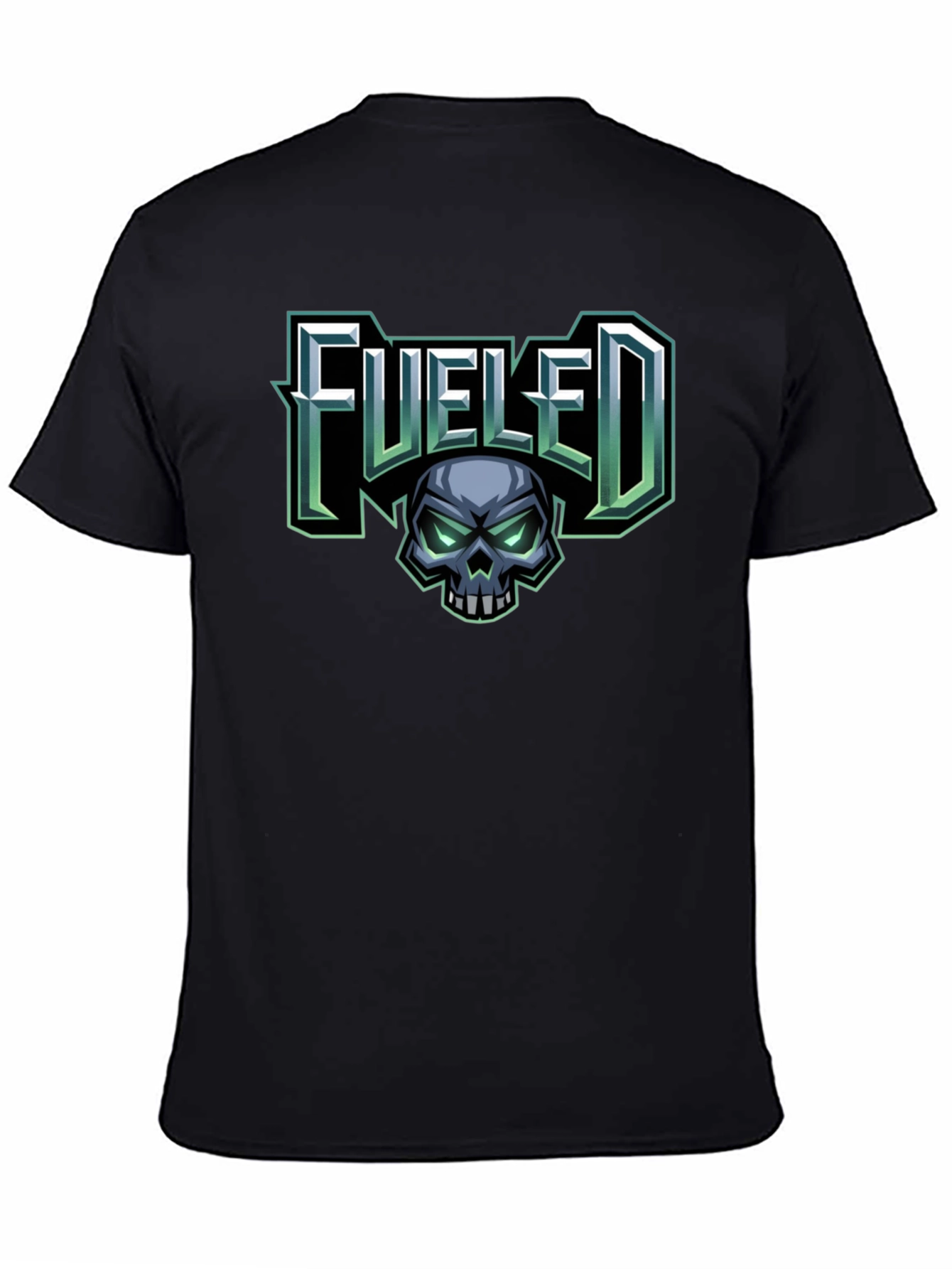 Fueled Skull Graphic Black T-Shirt
