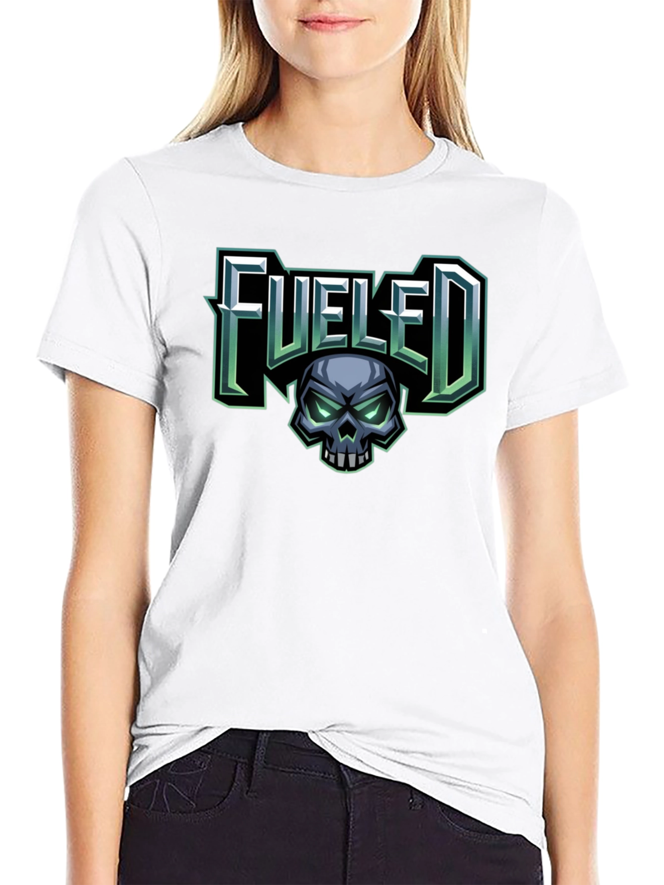 Fueled Skull Graphic Black T-Shirt
