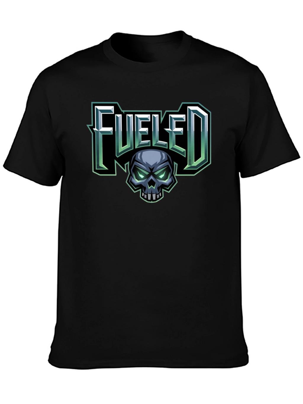 Fueled Skull Graphic Black T-Shirt