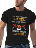 Funny Burns Their Weiner Graphic T-Shirt