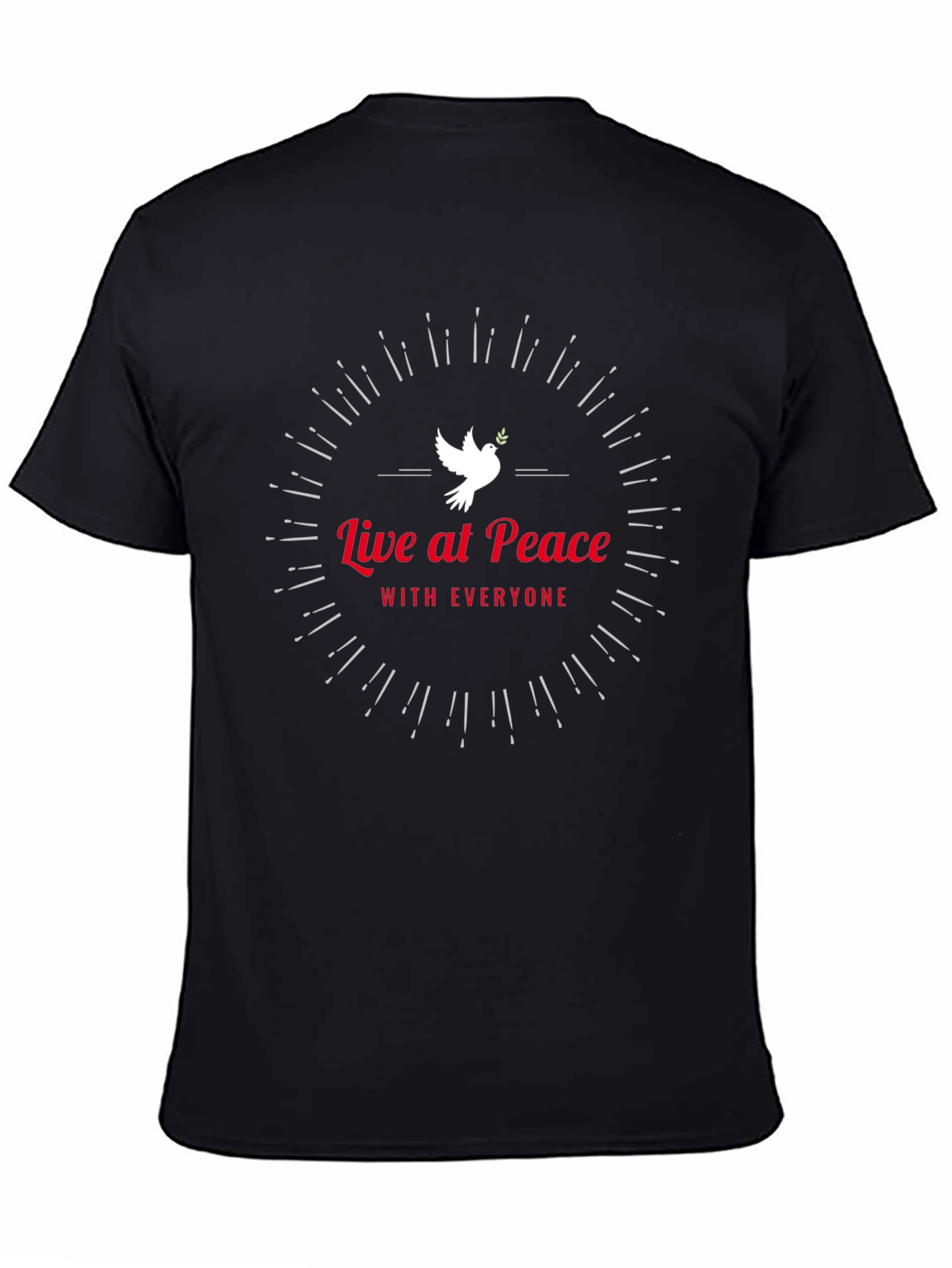 Live at Peace Black Graphic Tee