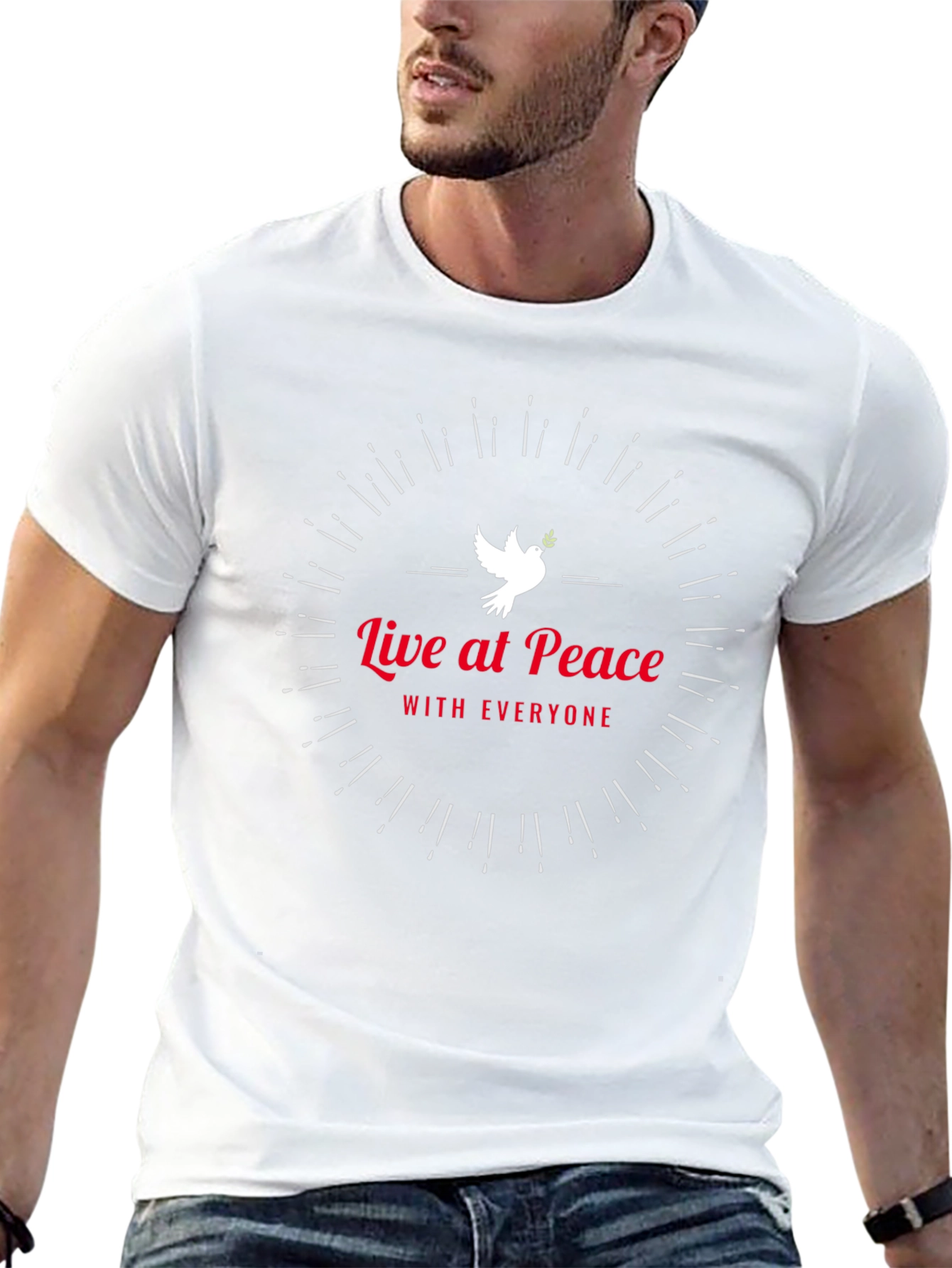 Live at Peace Black Graphic Tee