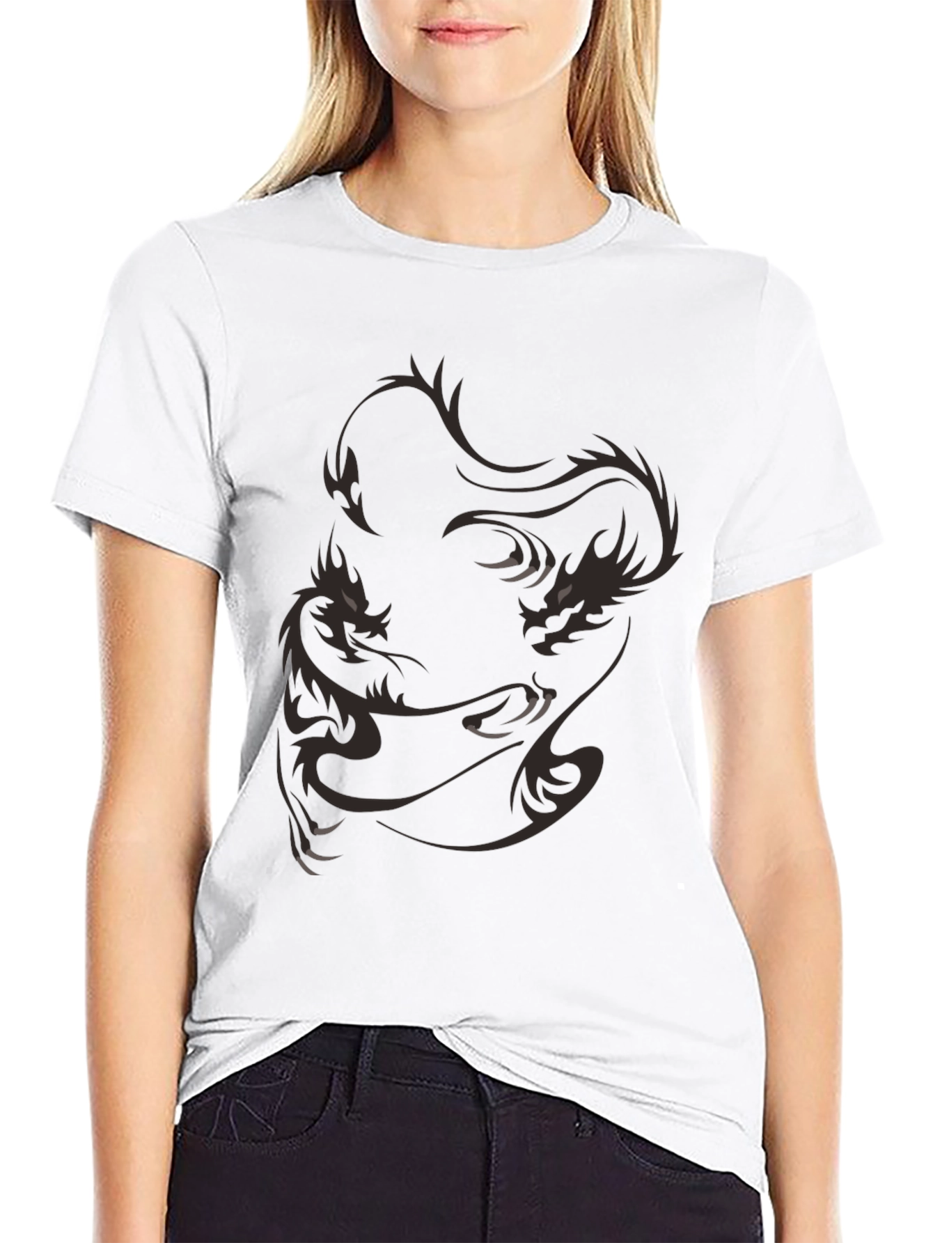 Dragon Graphic Black T-Shirt - Casual Style