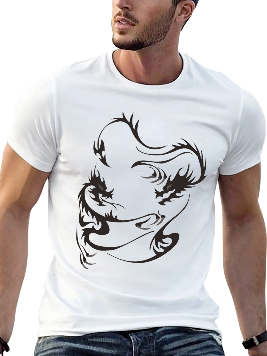 Dragon Graphic Black T-Shirt - Casual Style