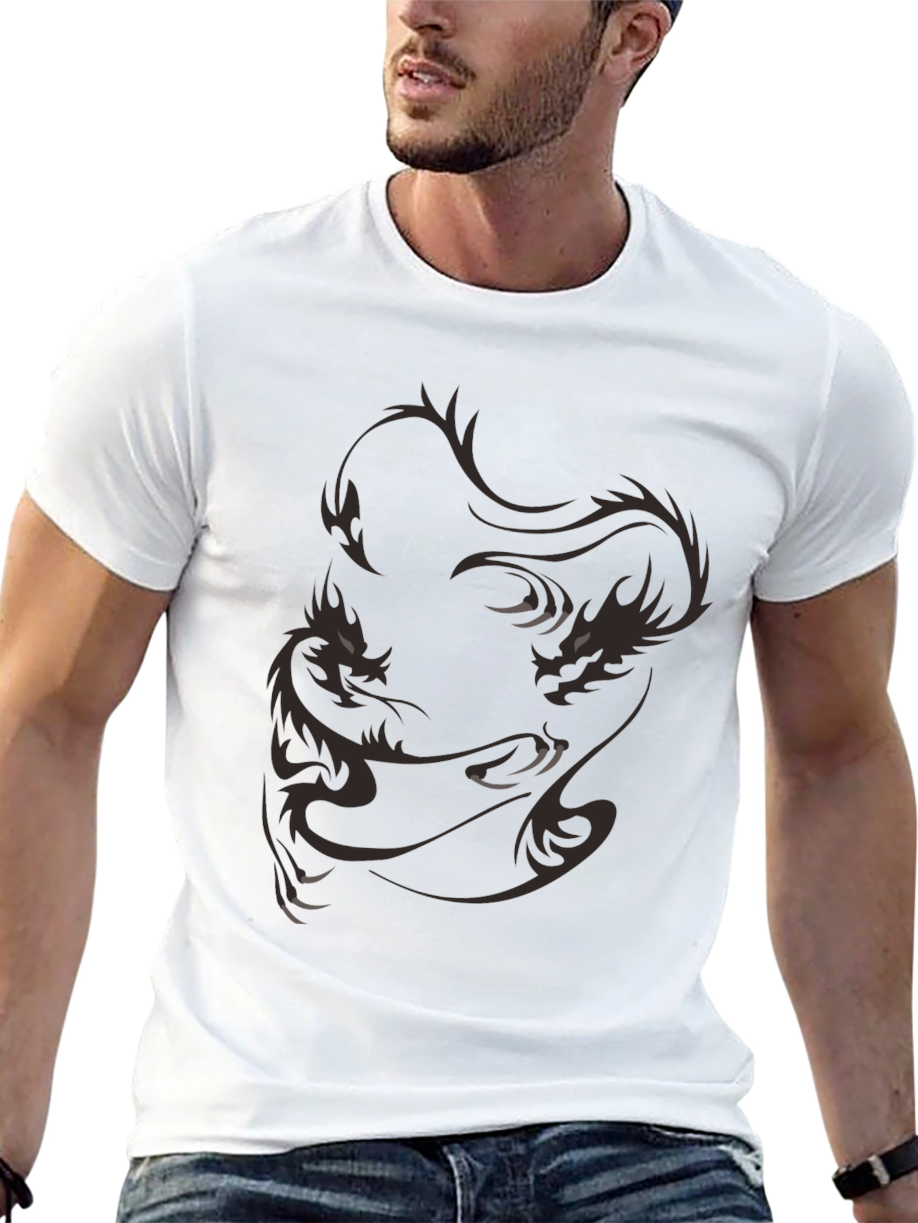 Dragon Graphic Black T-Shirt - Casual Style