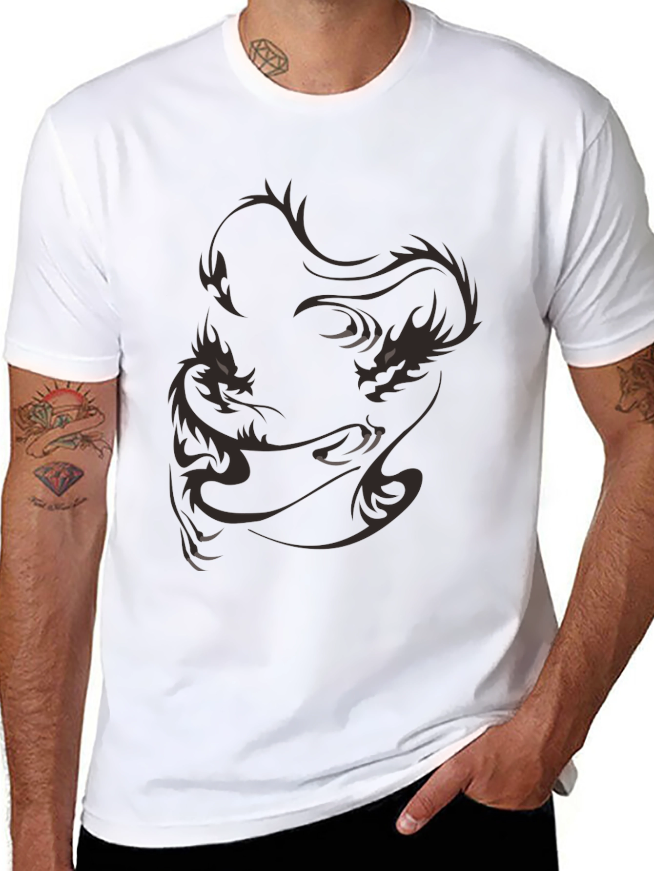 Dragon Graphic Black T-Shirt - Casual Style