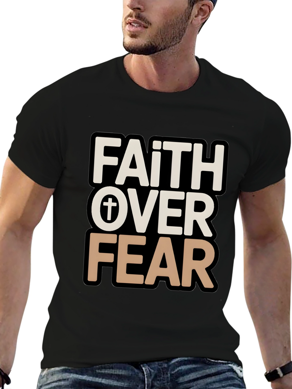 Faith Over Fear Graphic Tee - Christian T-Shirt