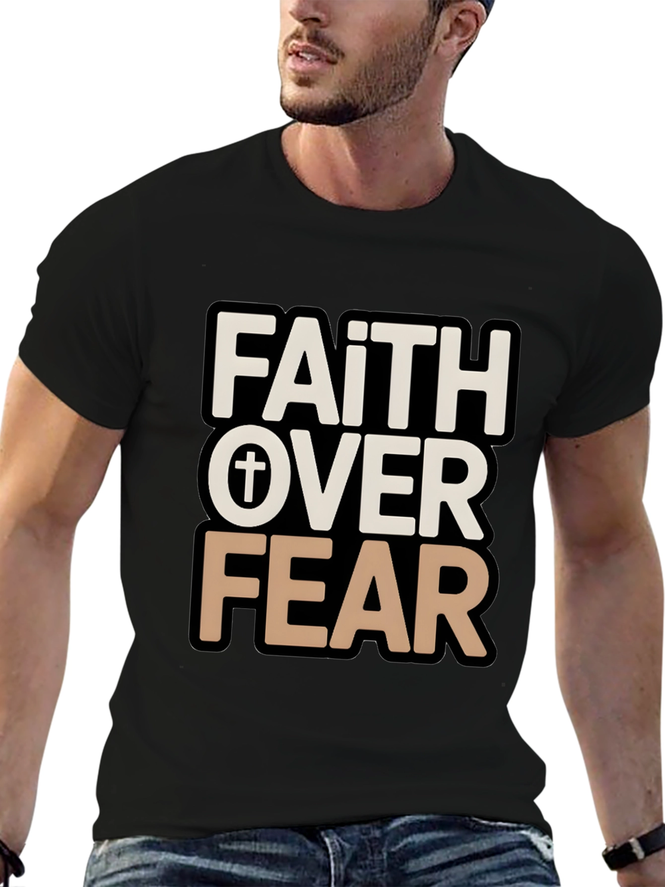 Faith Over Fear Graphic Tee - Christian T-Shirt
