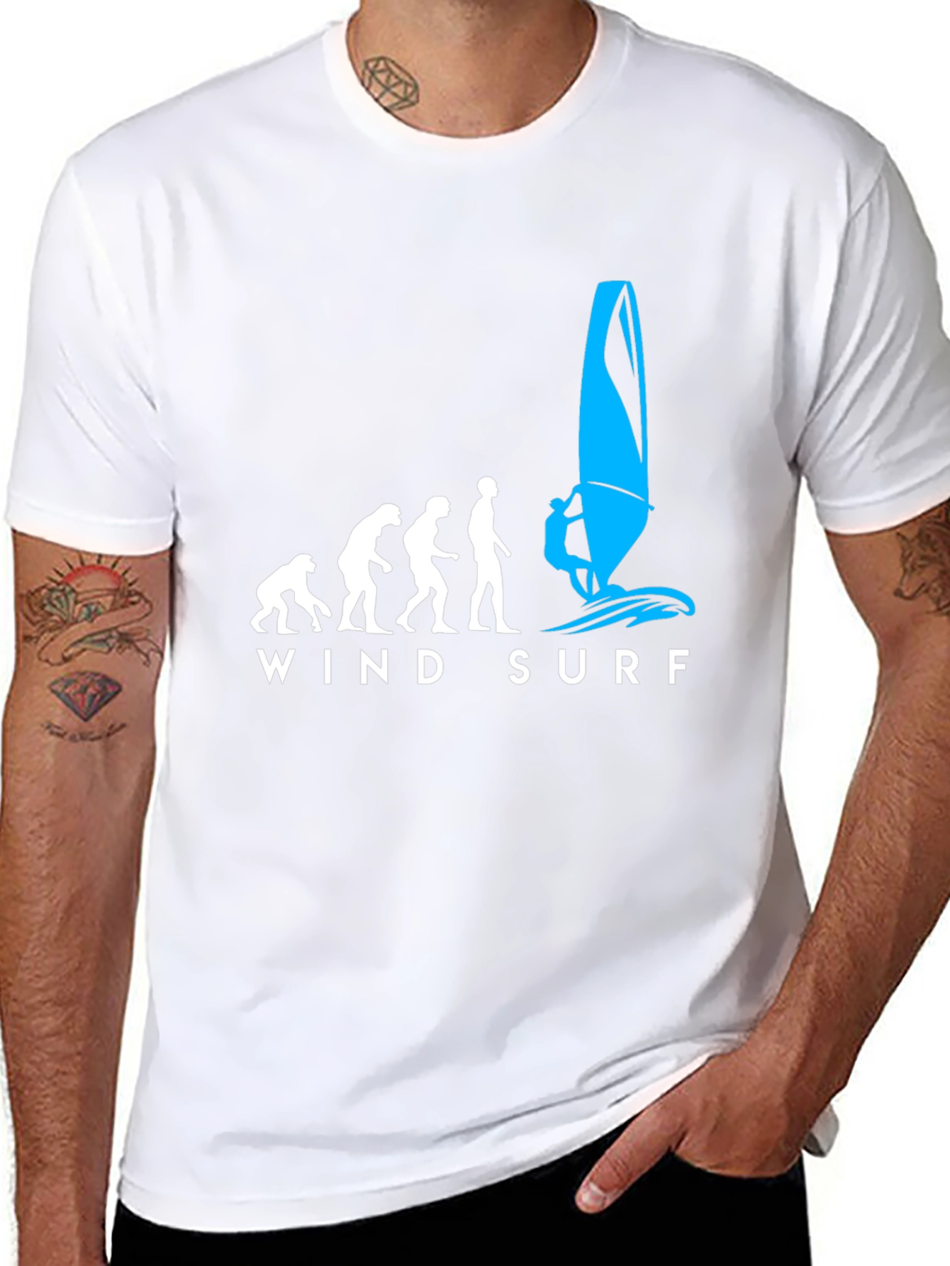 Evolution Windsurfing T-Shirt - Black Graphic Tee