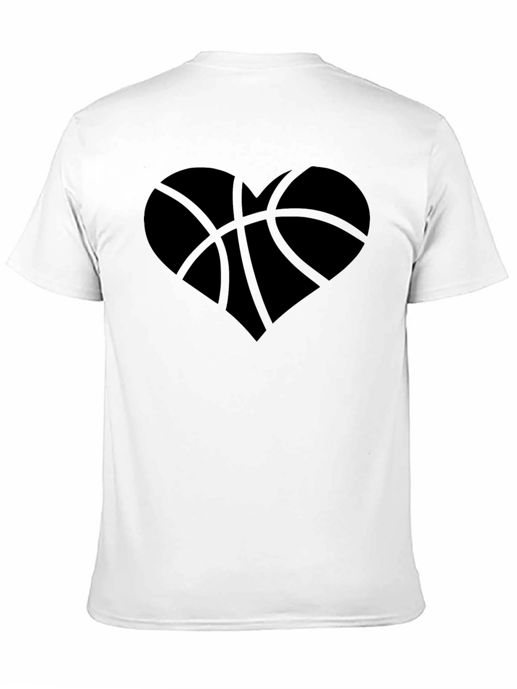 Basketball Heart Graphic T-Shirt - Trendy Casual Wear