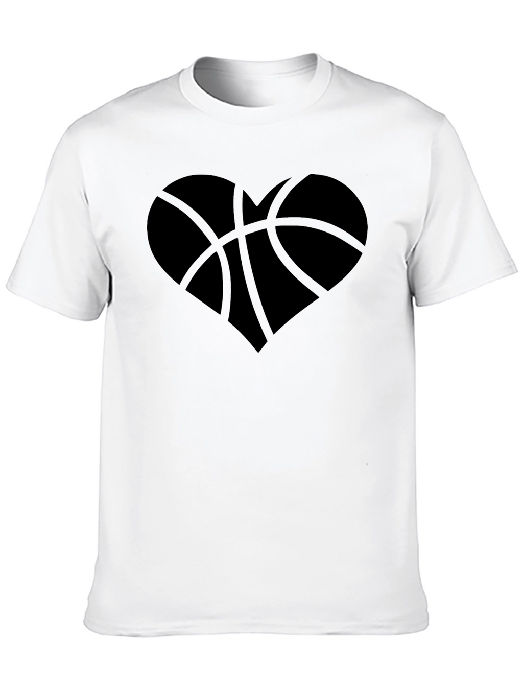 Basketball Heart Graphic T-Shirt - Trendy Casual Wear