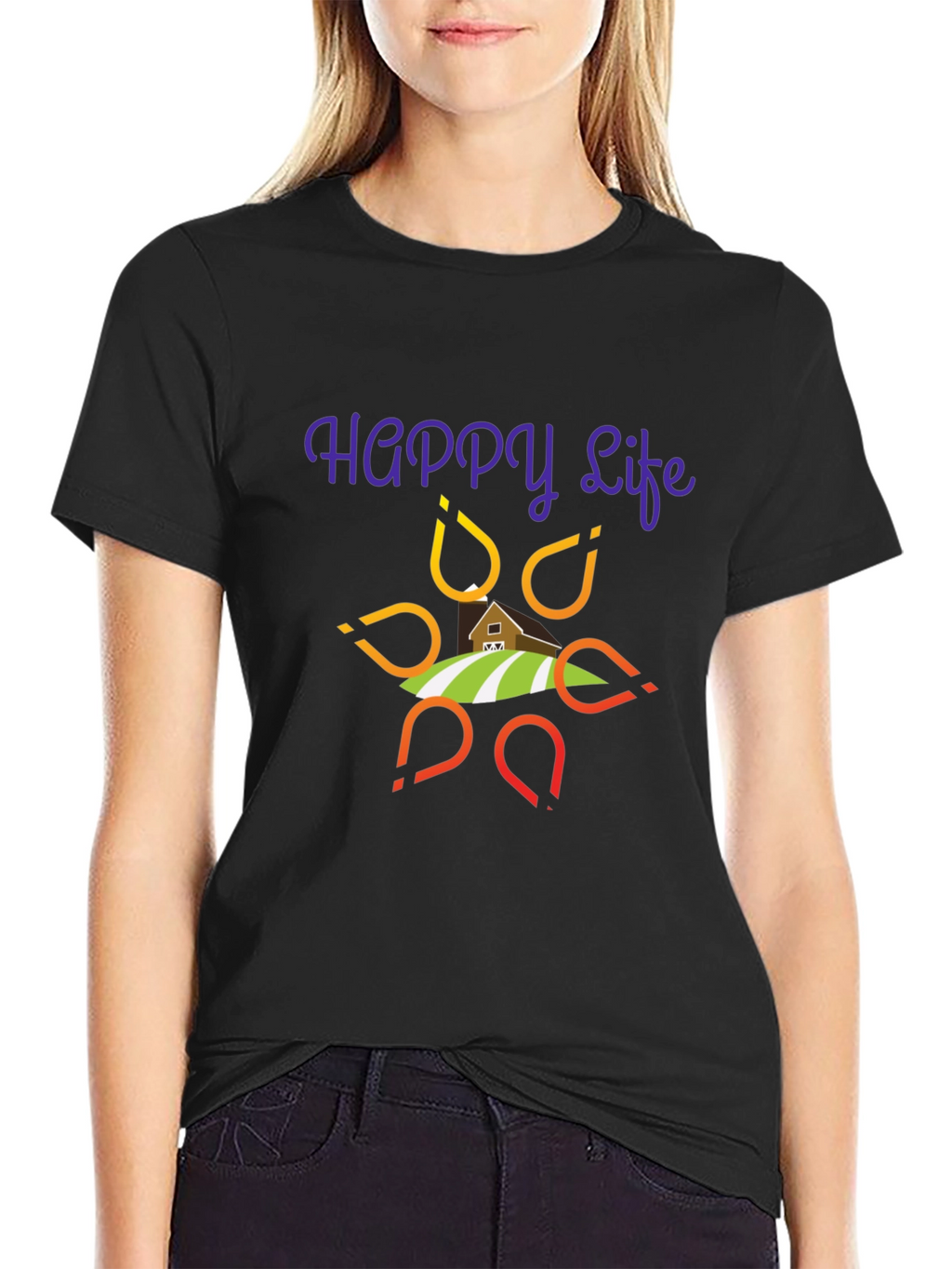 Happy Life Graphic T-Shirt