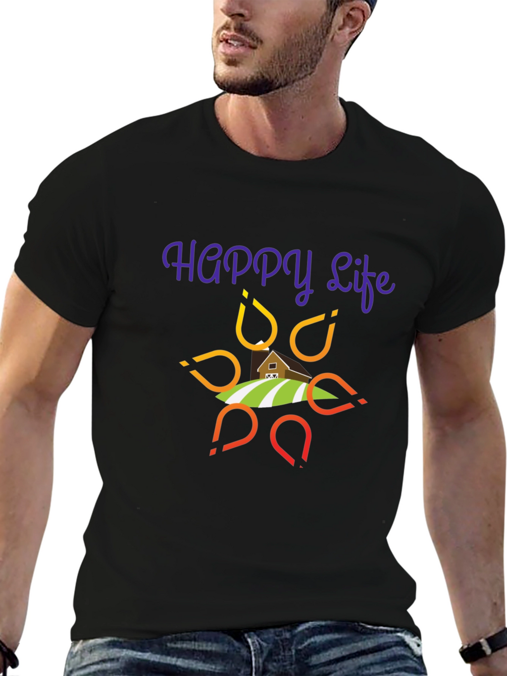 Happy Life Graphic T-Shirt