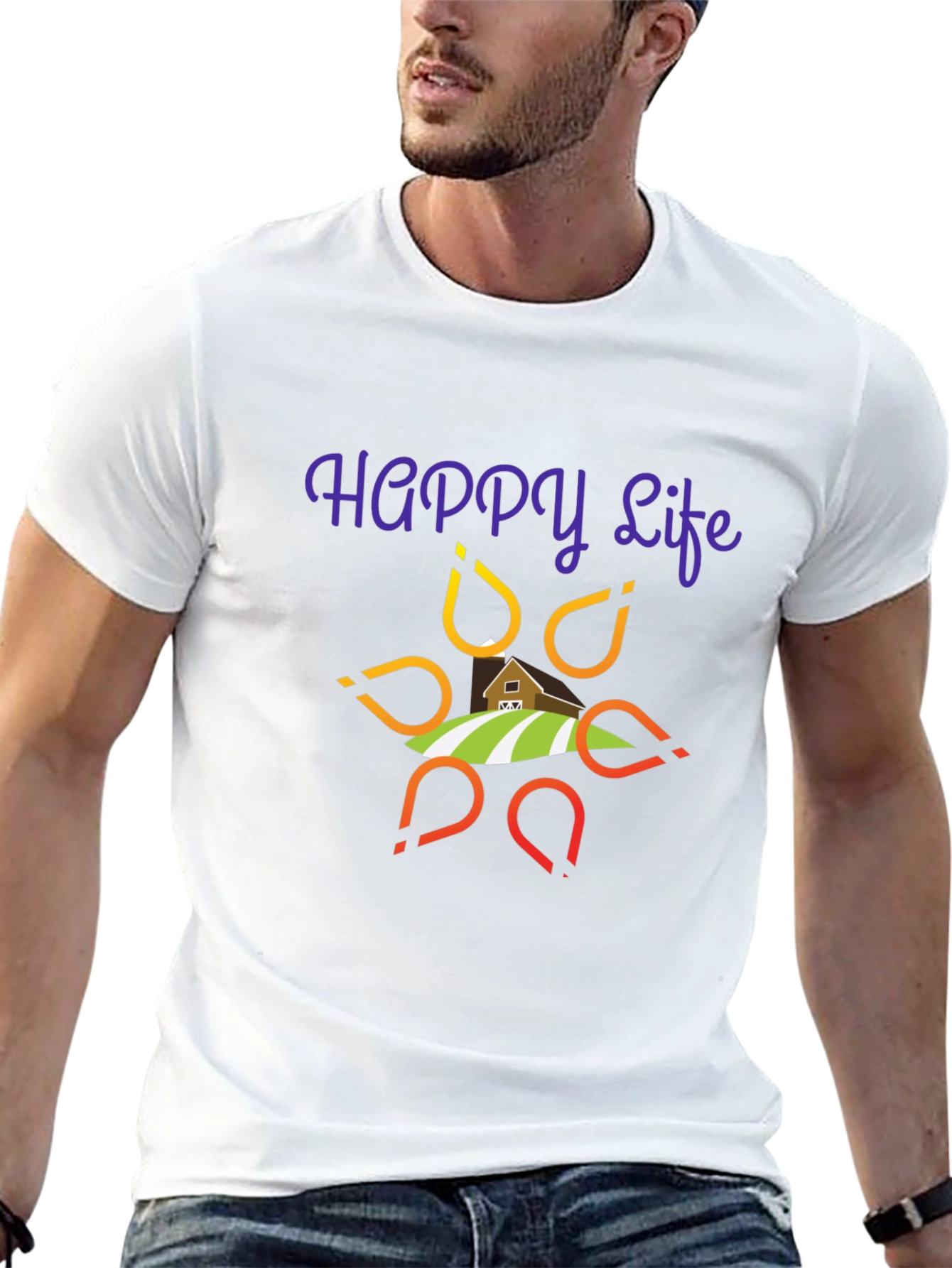 Happy Life Graphic T-Shirt