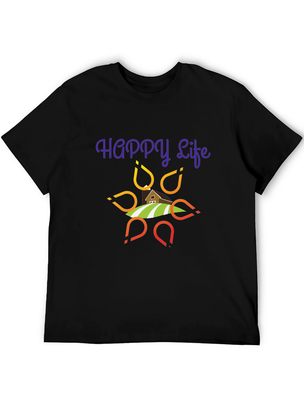 Happy Life Graphic T-Shirt