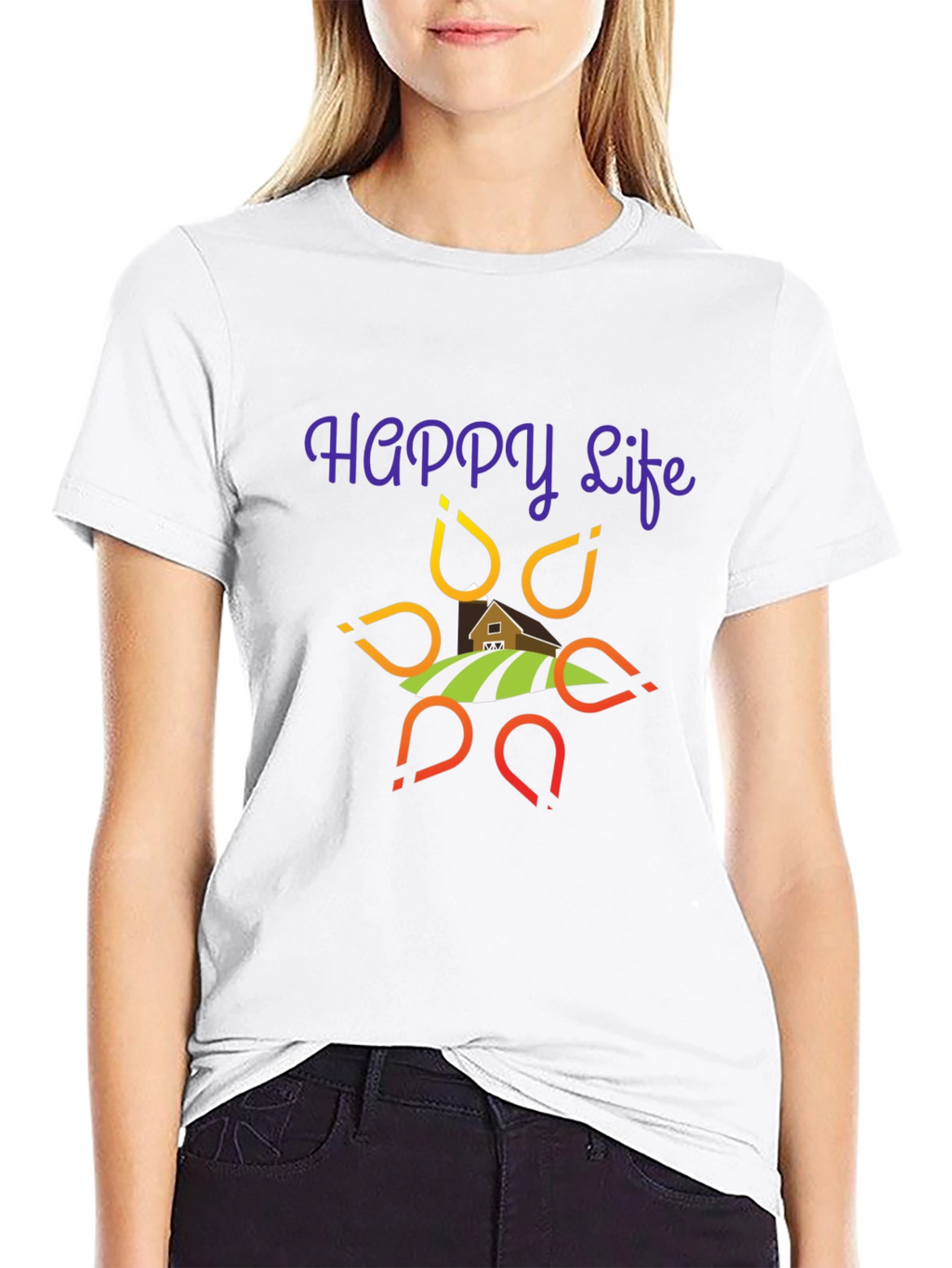 Happy Life Graphic T-Shirt