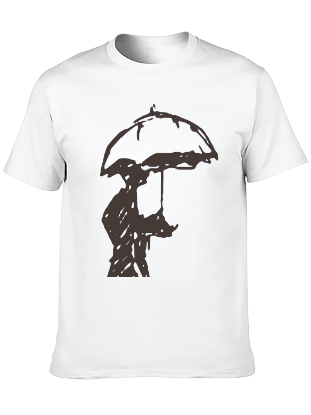 Umbrella Silhouette Graphic Tee - Black