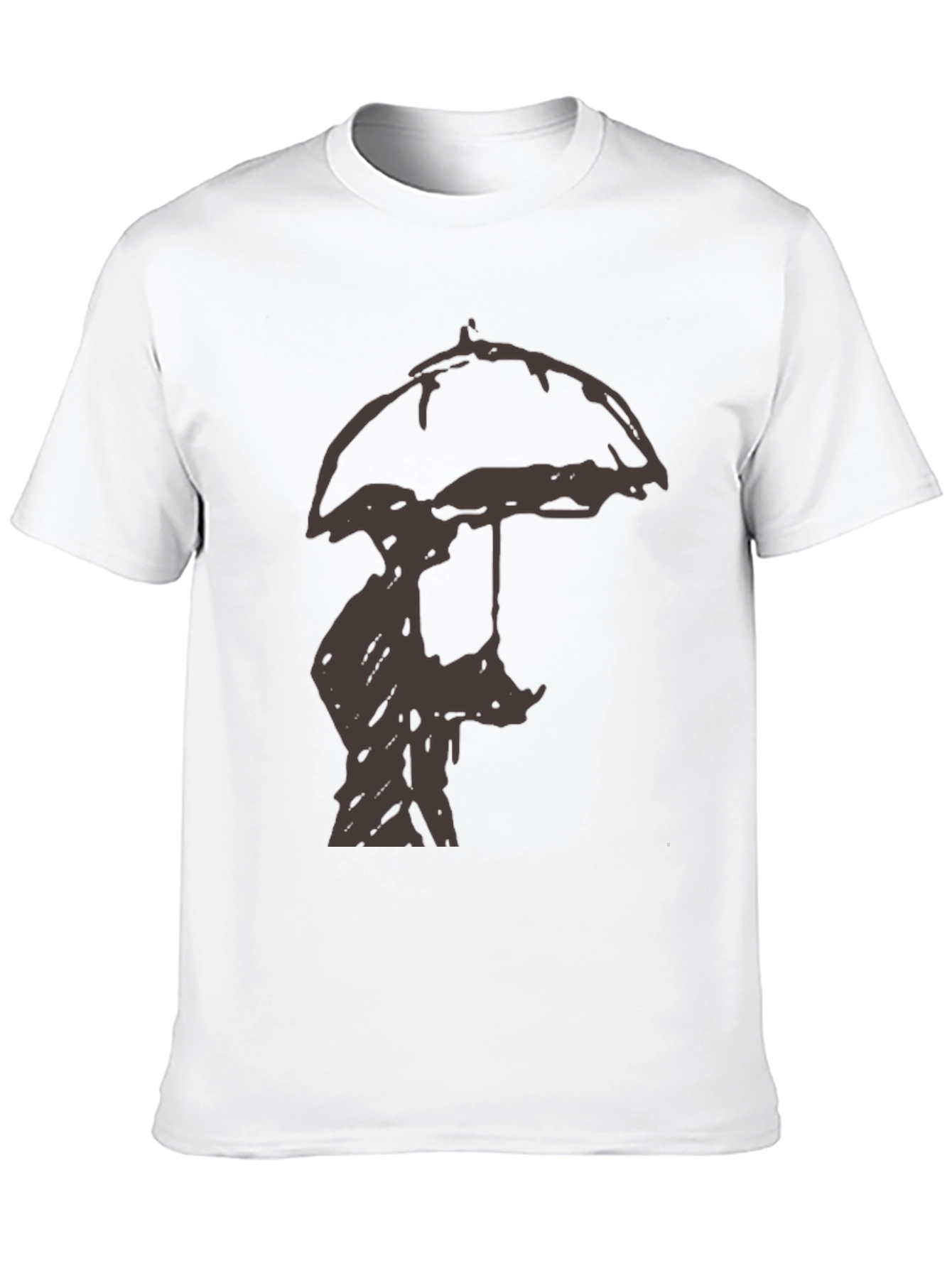 Umbrella Silhouette Graphic Tee - Black