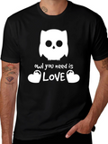 Owl You Need is Love T-Shirt - Black
