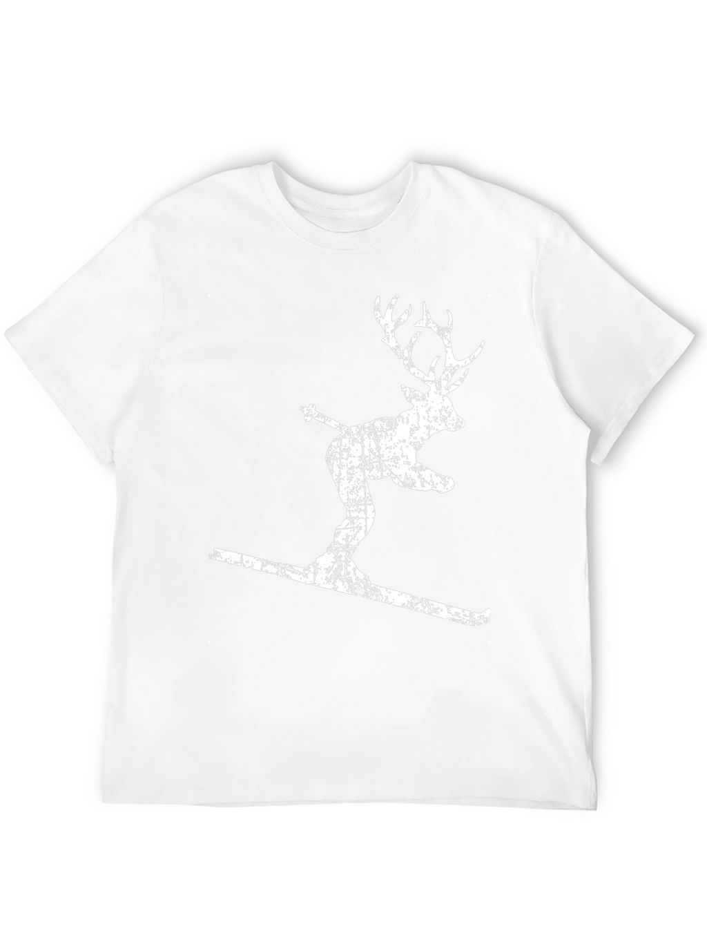 Skiing Deer Graphic T-Shirt - Mens Black Tee