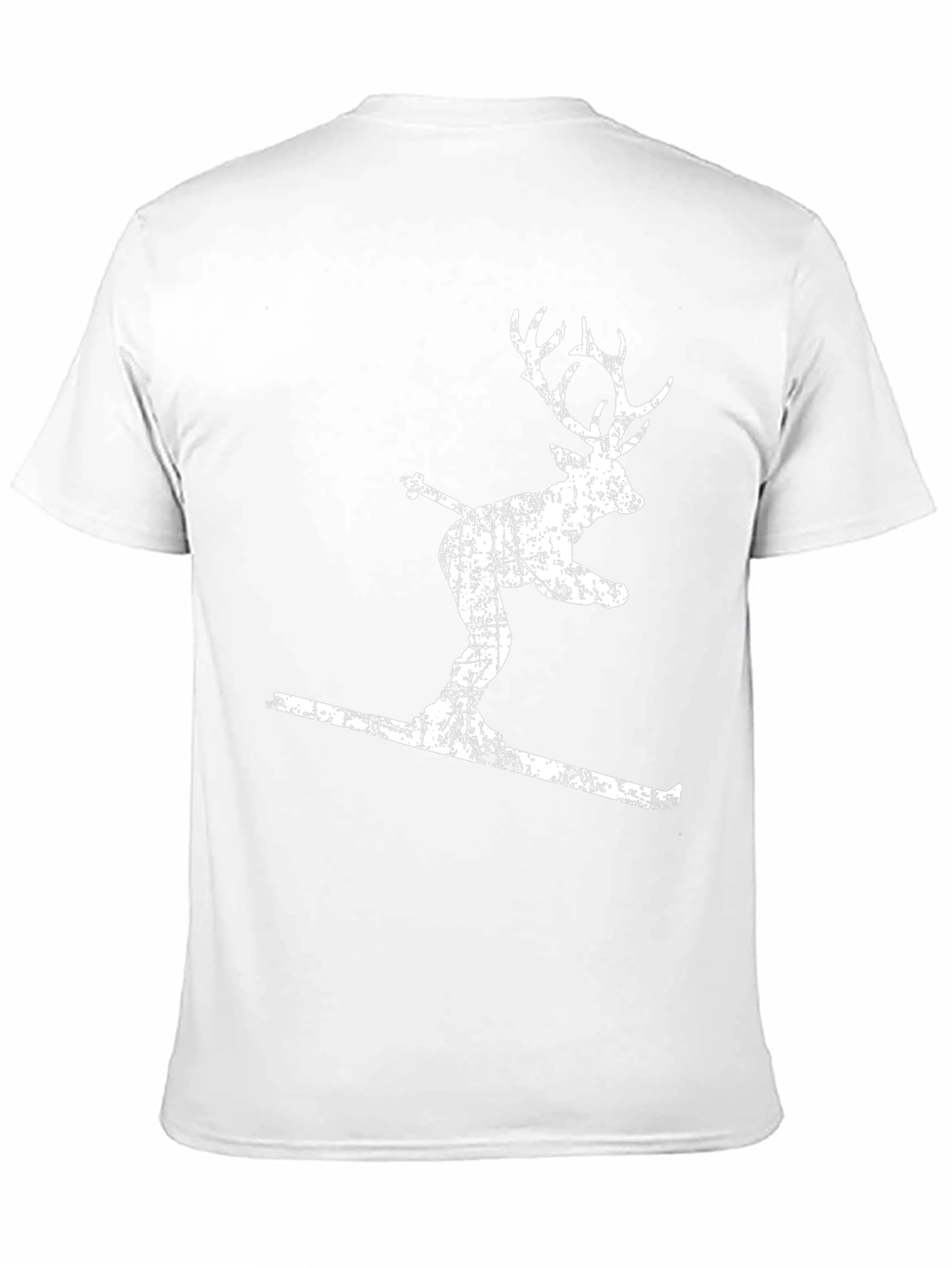 Skiing Deer Graphic T-Shirt - Mens Black Tee