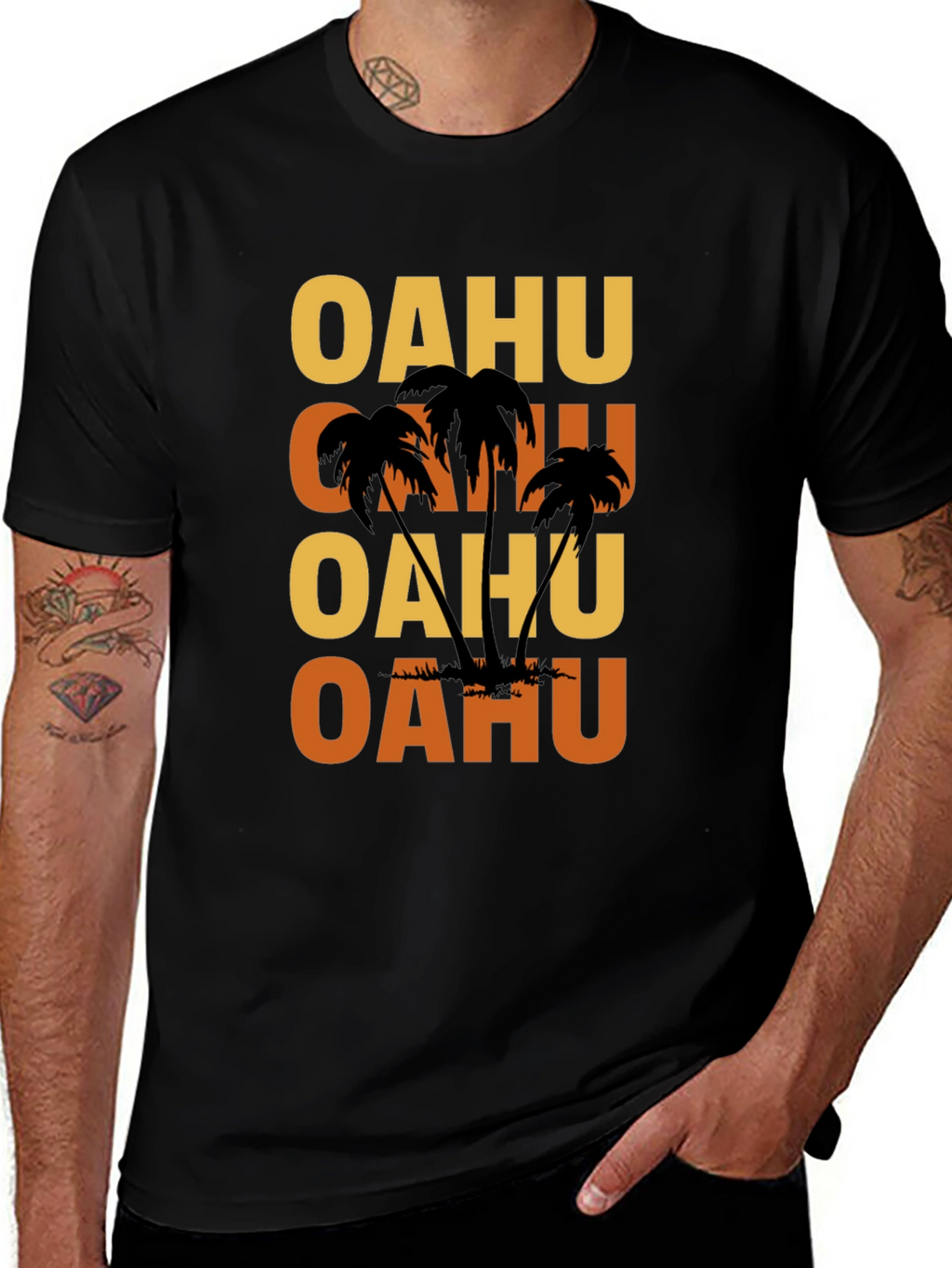 Oahu Palm Tree T-Shirt - Island Style Graphic Tee