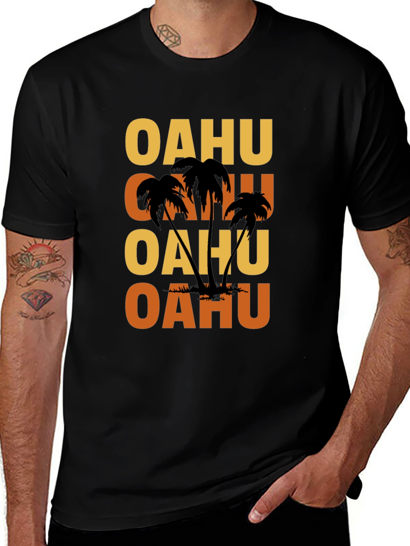 Oahu Palm Tree T-Shirt - Island Style Graphic Tee