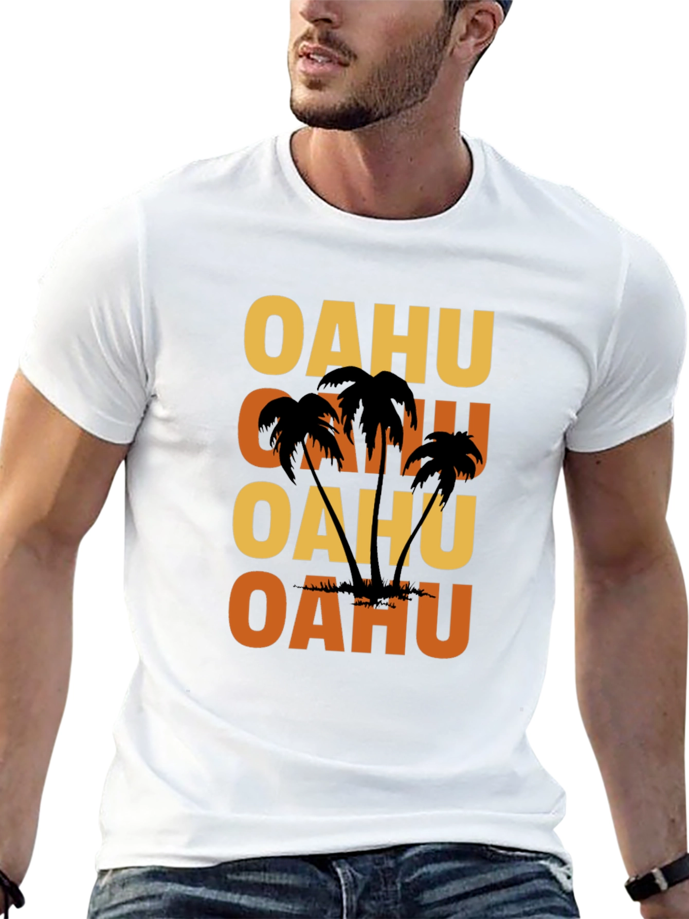 Oahu Palm Tree T-Shirt - Island Style Graphic Tee