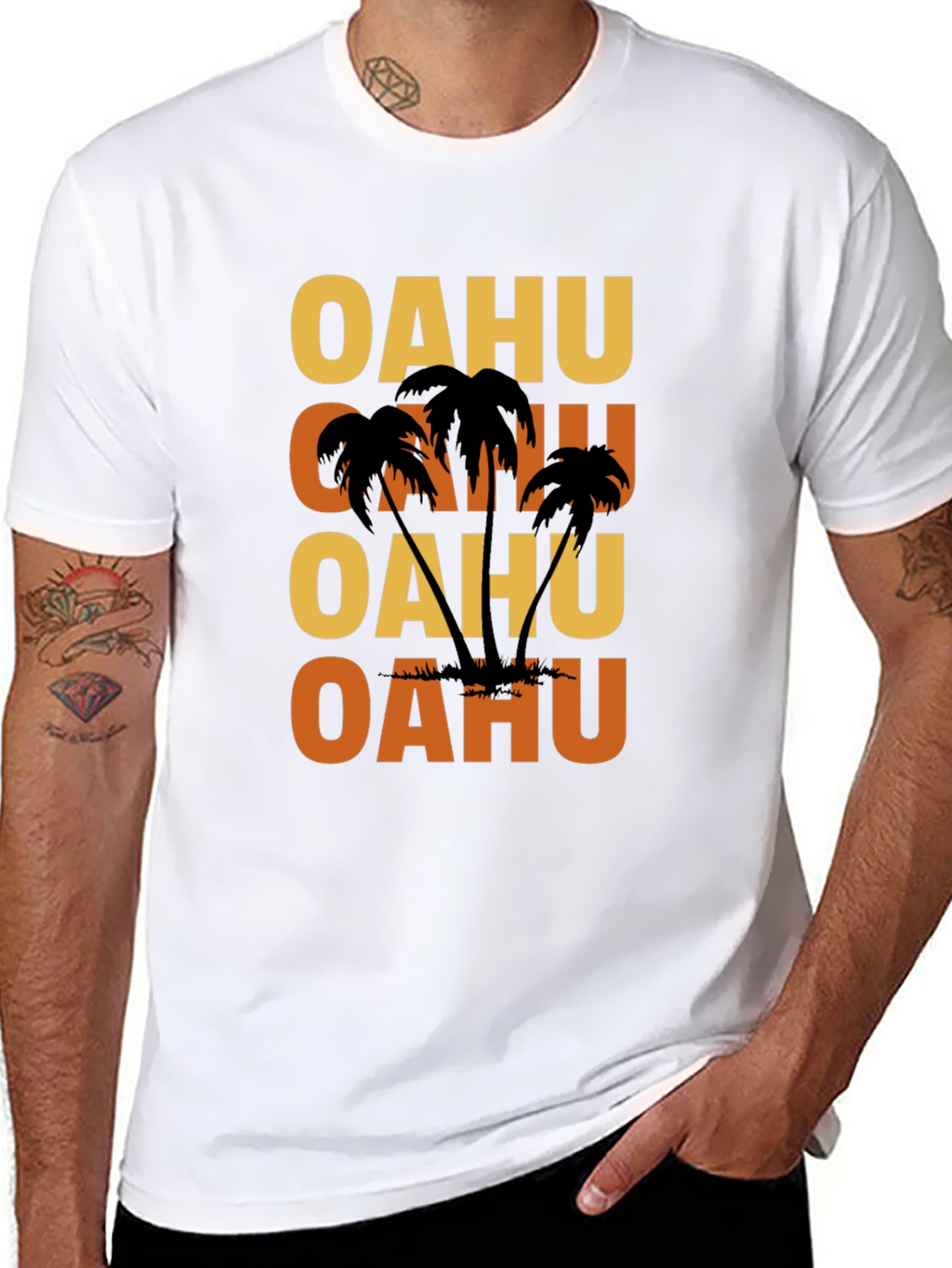 Oahu Palm Tree T-Shirt - Island Style Graphic Tee