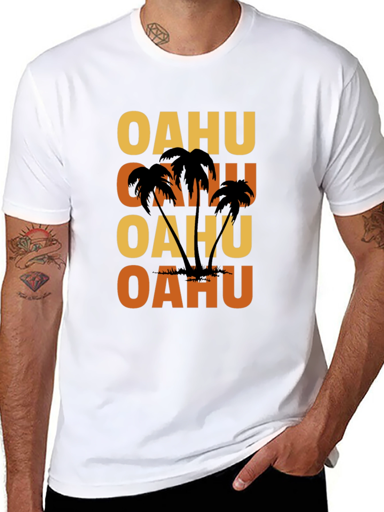 Oahu Palm Tree T-Shirt - Island Style Graphic Tee