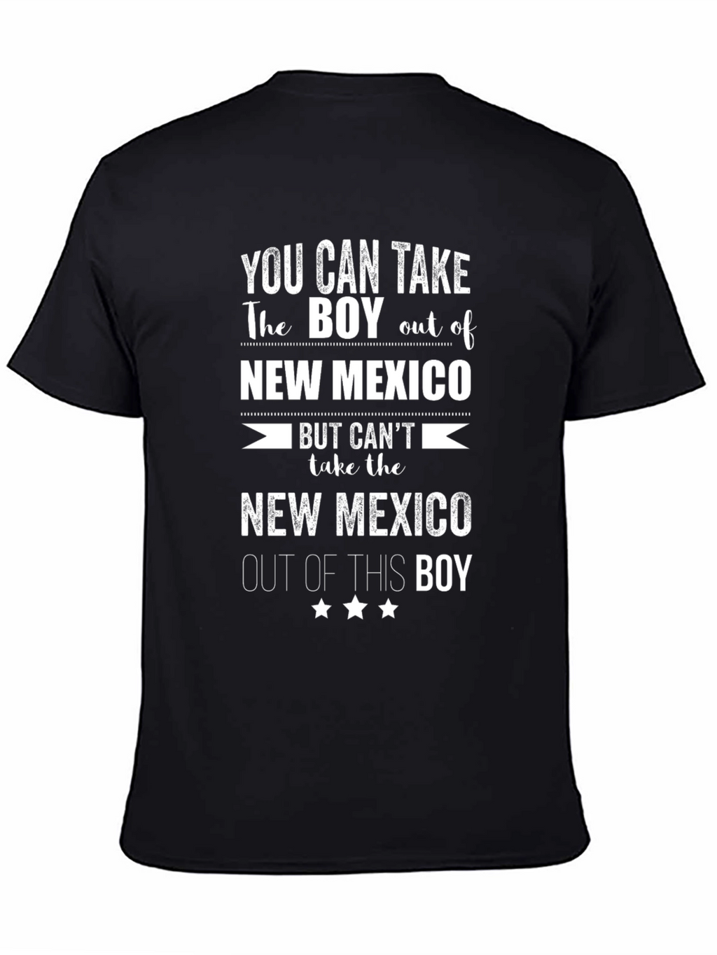 New Mexico Boy T-Shirt - Black Graphic Tee