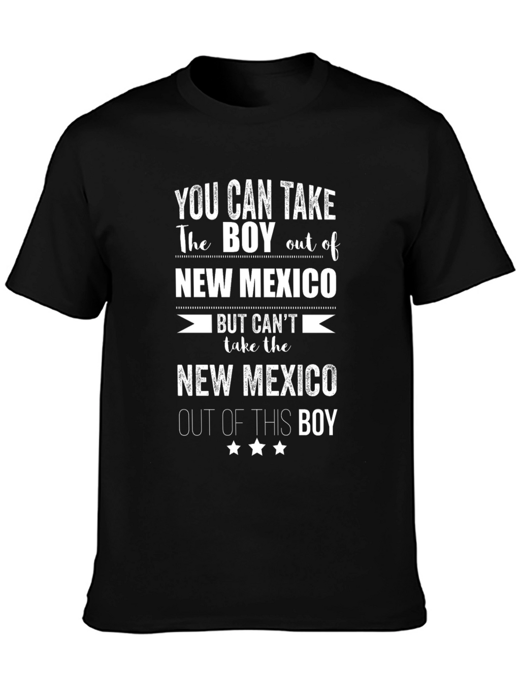 New Mexico Boy T-Shirt - Black Graphic Tee
