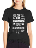 New Mexico Boy T-Shirt - Black Graphic Tee