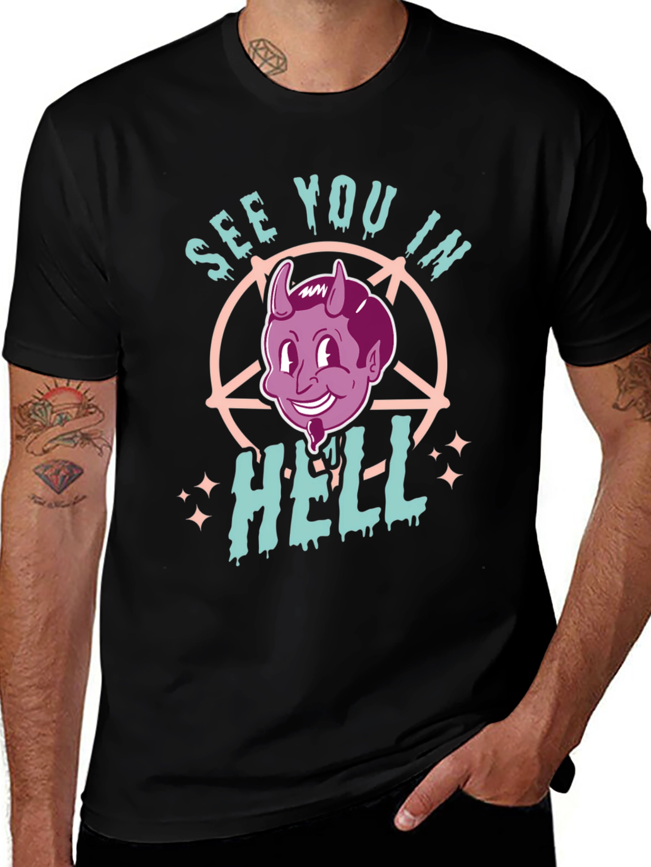 See You in Hell Graphic Tee - Black