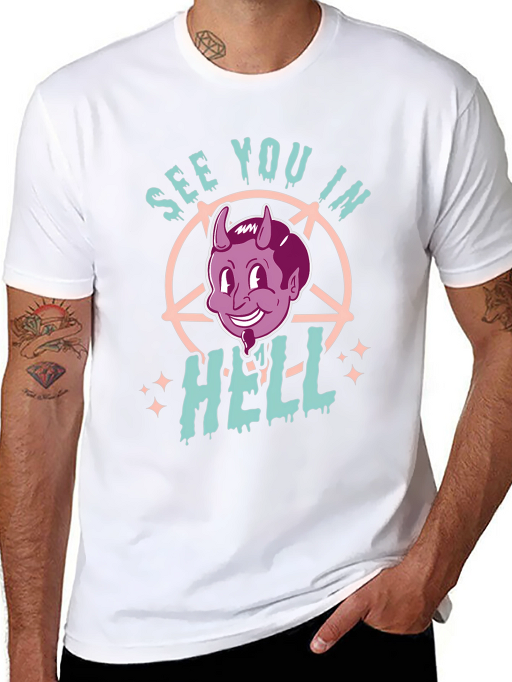 See You in Hell Graphic Tee - Black