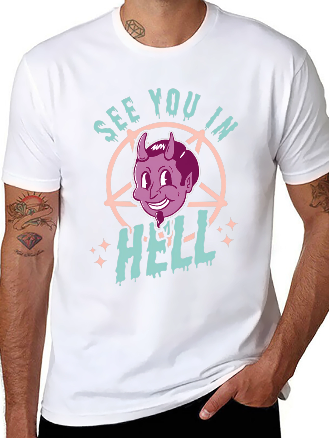 See You in Hell Graphic Tee - Black