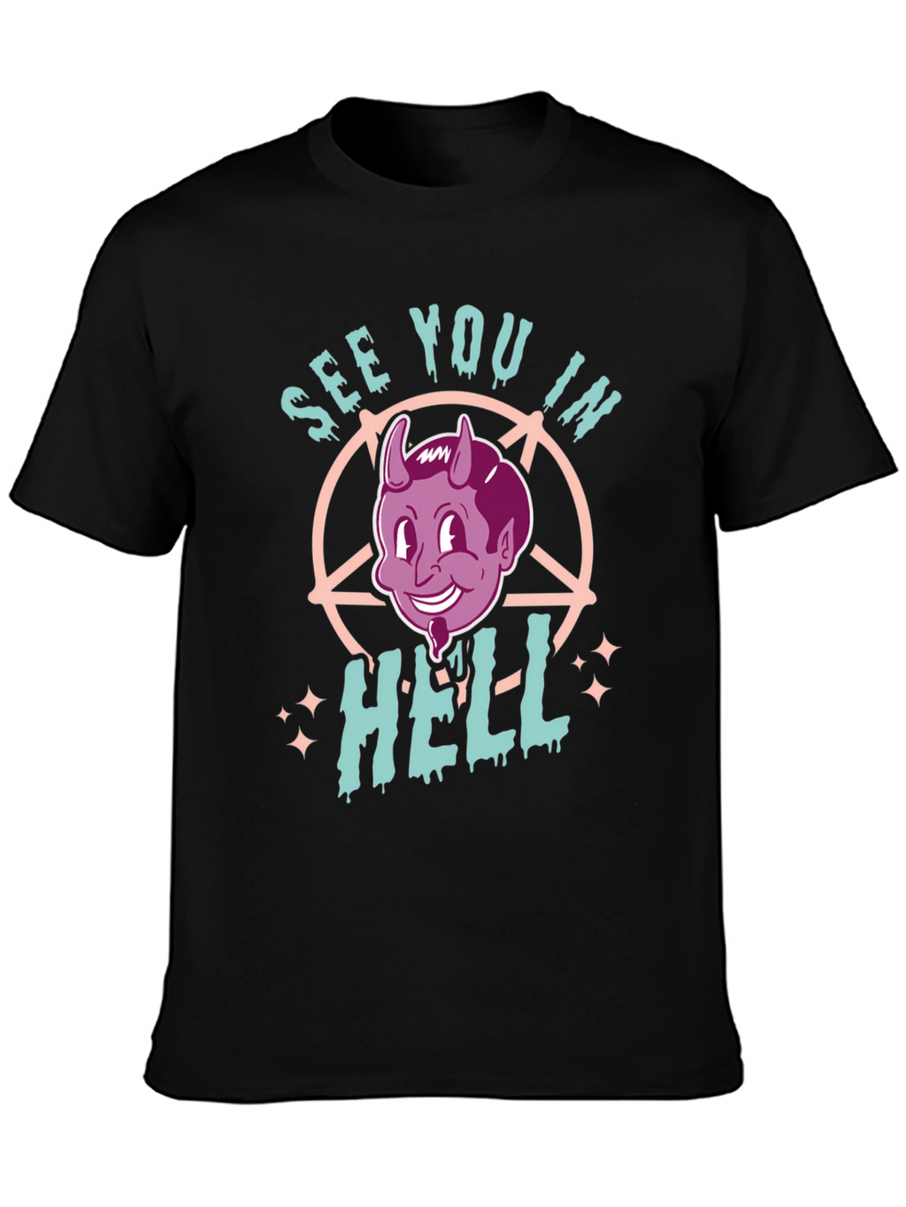 See You in Hell Graphic Tee - Black
