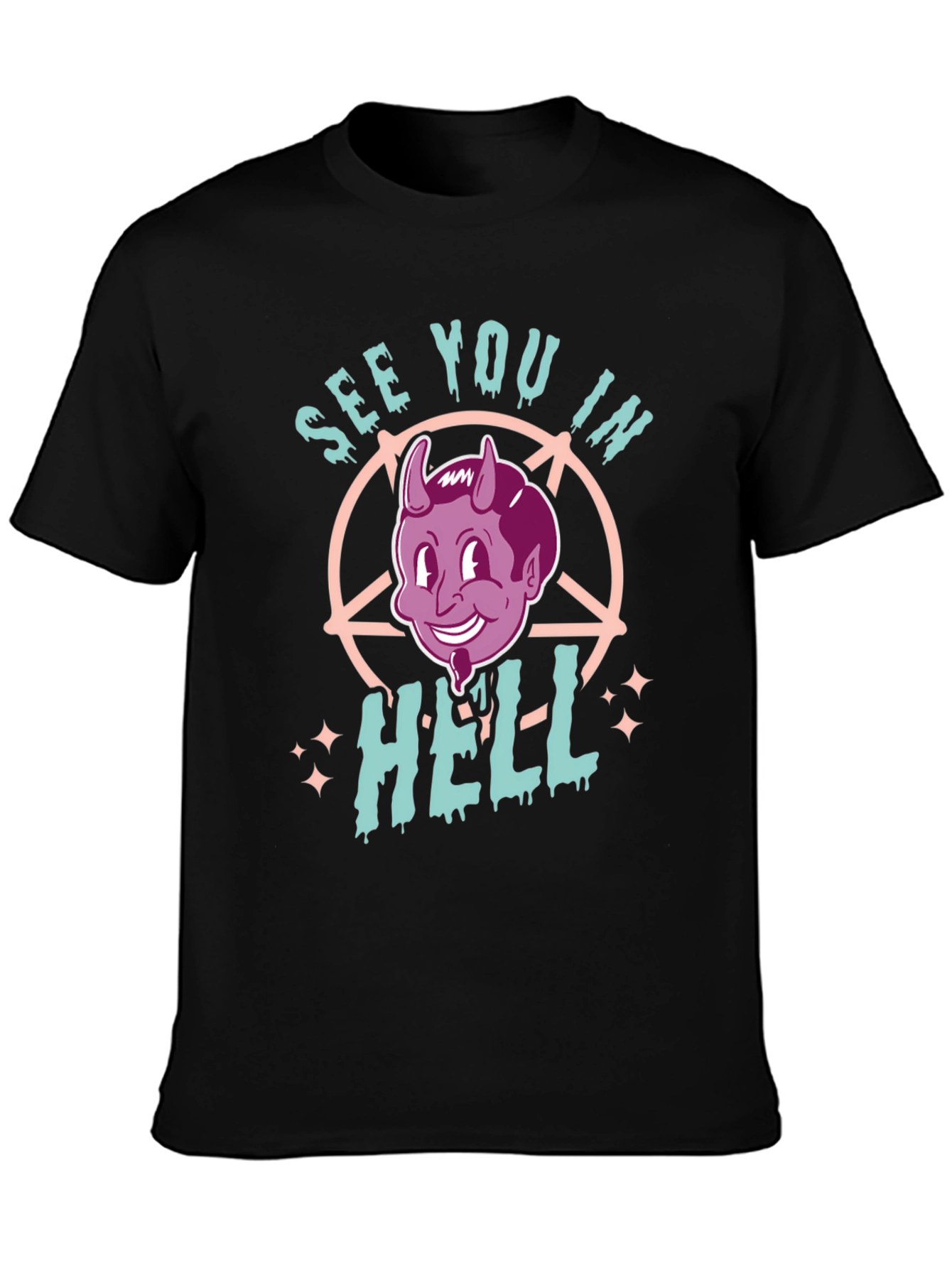 See You in Hell Graphic Tee - Black