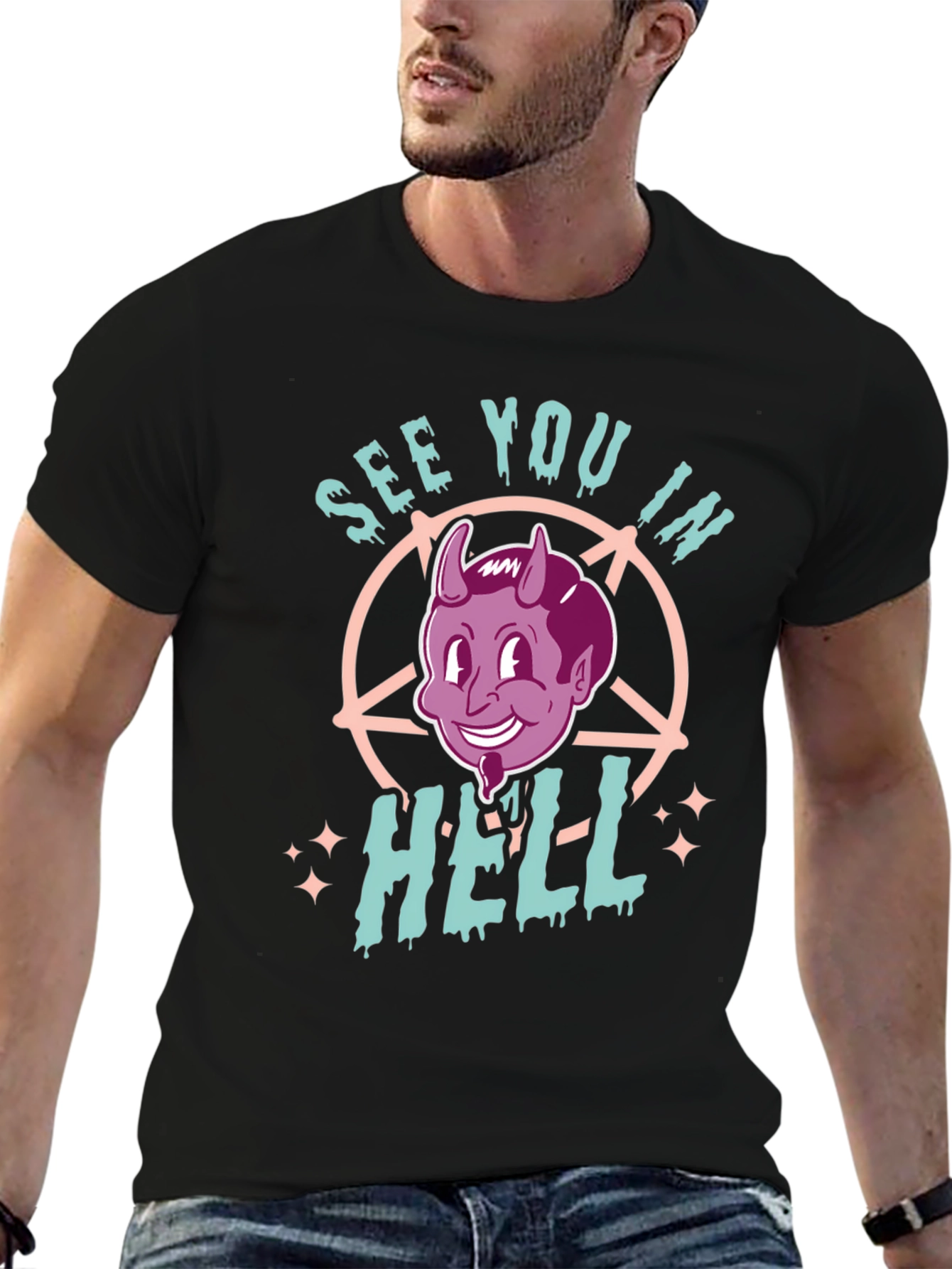 See You in Hell Graphic Tee - Black